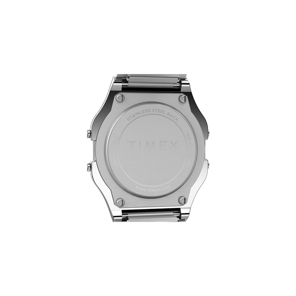 Timex Men's Classic Digital Watch Silver T78587 38mm Water Resistant Retro Style