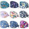 2021 Hot Sale Pharmacy Doctor Hospital Uniform Fashion Printing Scrub  Pet Grooming Doctor Work Hat Cotton Medical Nurse Hats