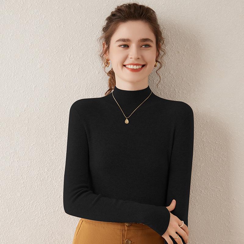 Autumn/Winter 2024 Women's Slim Fit Half-High Neck Cashmere Sweater