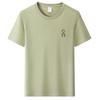 Men's Summer Round Neck Cotton Printed T-Shirt - Short Sleeve, Casual, Breathable, Loose Fit for Young and Middle-Aged