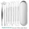 Stainless Steel Dental Tool Set - Mouth Mirror & Tartar Cleaning Care Tools