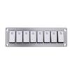 Aluminum Rocker Switch Panel 8 Gang Mini Rocker Toggle Switch Panel for Automotive RV Truck
