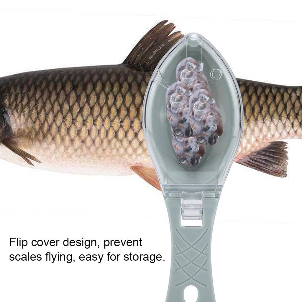 Fast Remove Fish Skin Scraping Brush Plastic Scraper Kitchen Cleaning Fishes Knife(White)