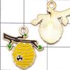 Set of 20 Yellow Enamel Bee and Beehive Pendants for DIY Bracelets and Necklaces