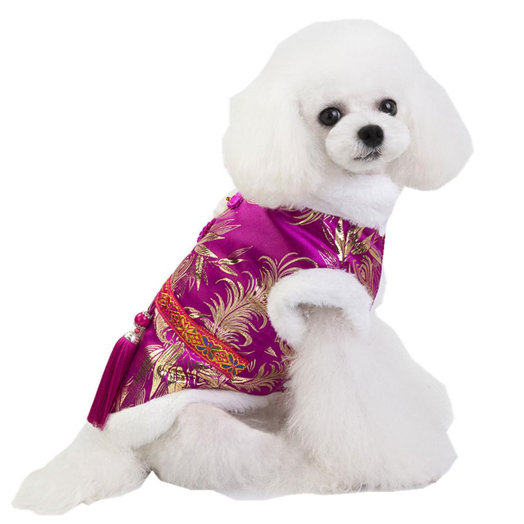 Chinese New Year Dog Costume Pet Clothes Tang Suit Cat Dog Clothing Puppy Coat