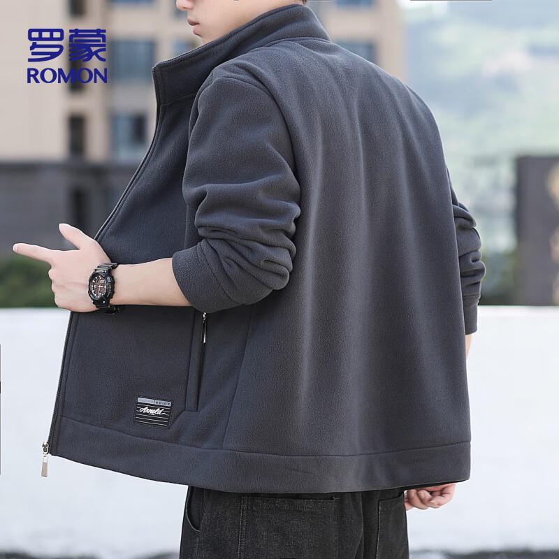 Romon Men's Z19 Fleece Lined Stand Collar Jacket