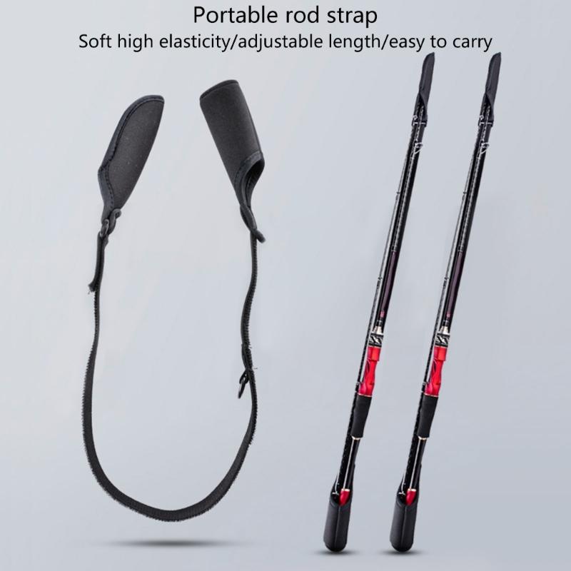 Elastic Thick Fishing Rod Protective Cover Fishing Rod Belt Protector Poles Sleeve Reel Fishing Accessories Durable