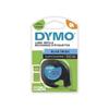 Rubans en plastique dymo letratag 12mm x 4m noir/bleu - compatible avec dymo letratag lt100h