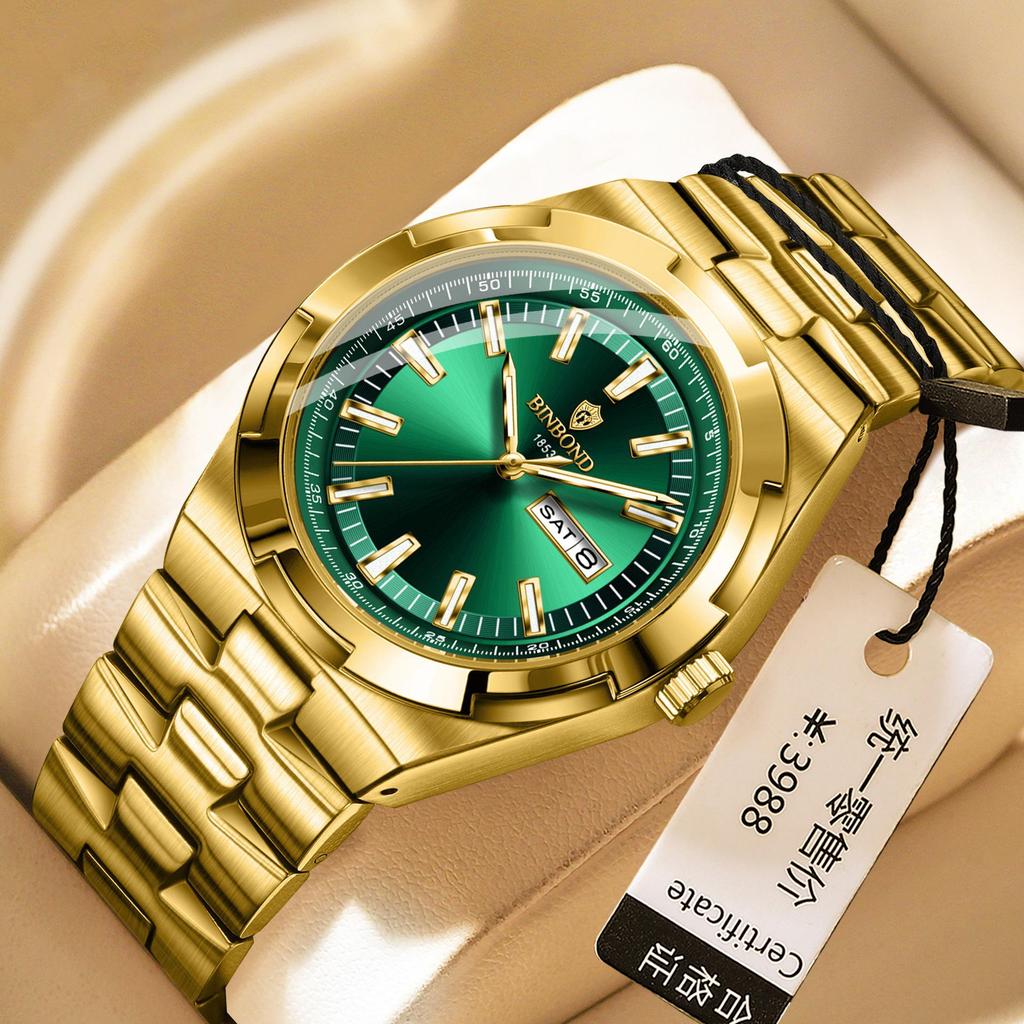 BINBOND Men's Multifunctional Luminous Waterproof Watch