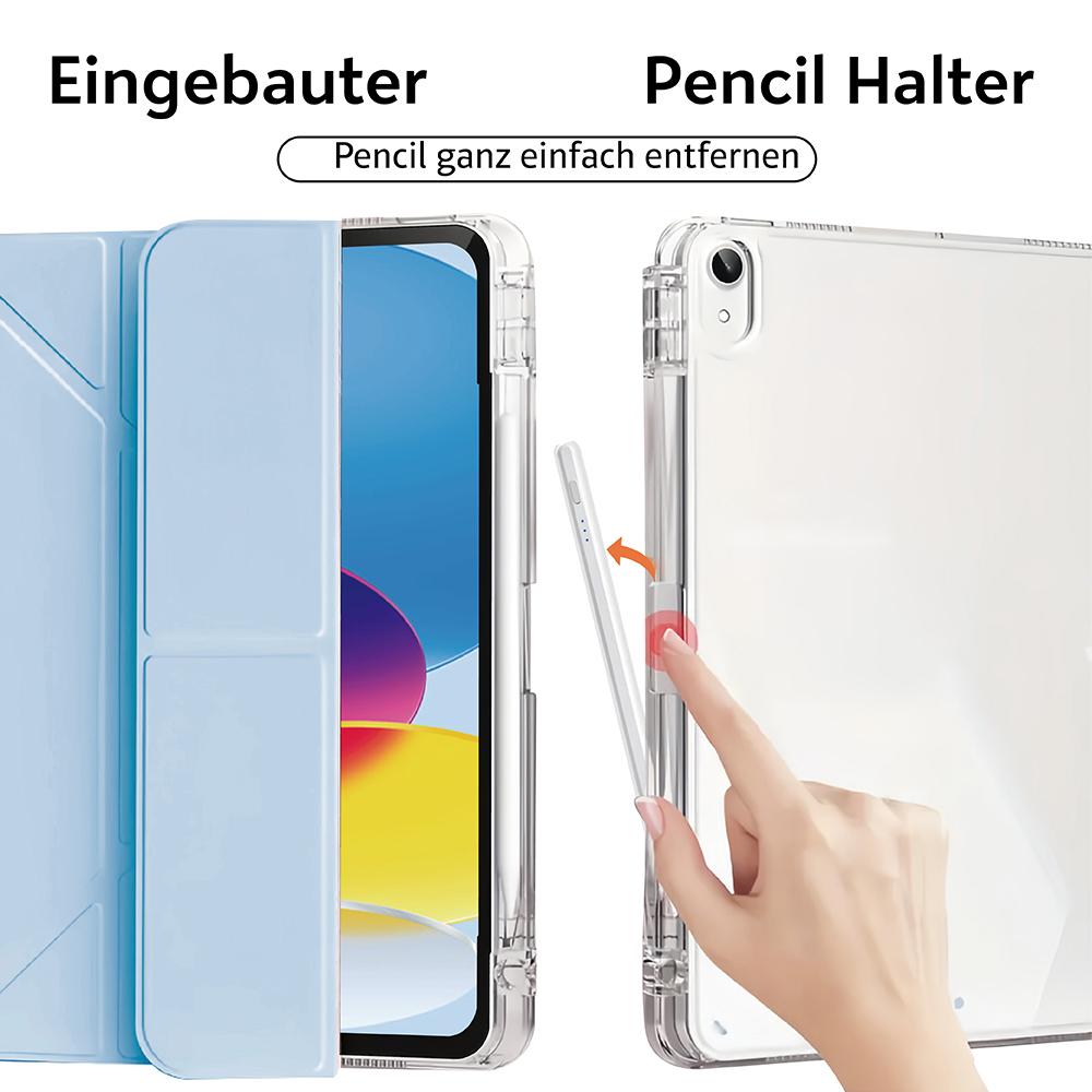 case For iPad 5 6 7 8 9 10 11 Air 11 13 inch /Mini 6th 7th gen /Pro 11 12.9 (3rd/4th/5th/6th gen), 3+Y Fold Crystal Clear Case