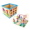 Wooden Baby Activity Cube Toy Multifunction Bead Block 8 In 1 Kids Activity Cube Educational