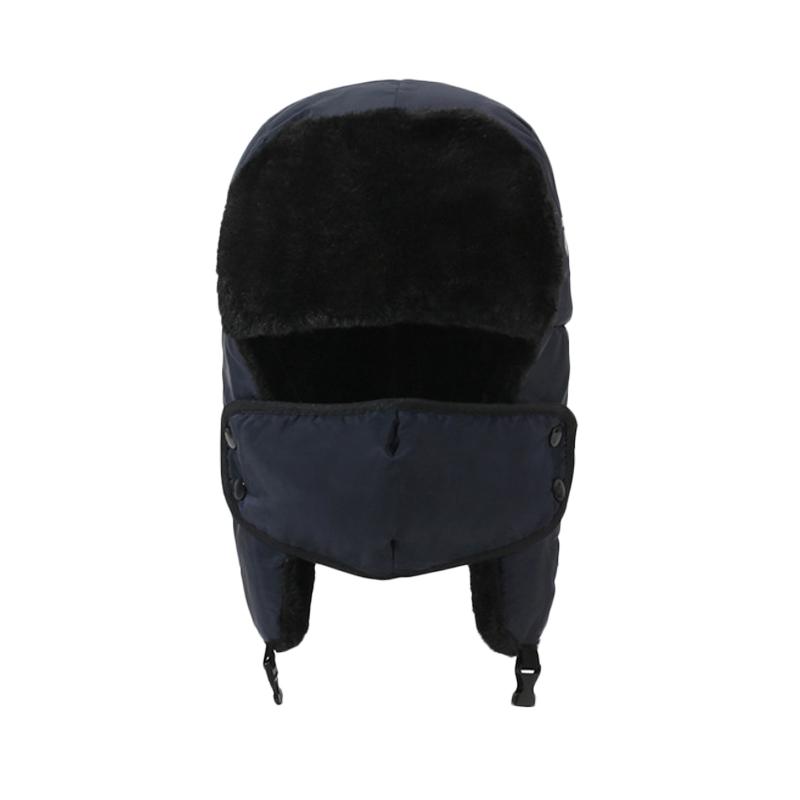 Winter Cap Men Women Velvet Thick Bomber Hat Outdoor Cycling Cap Warm Ear Protection Cold Ski Cap
