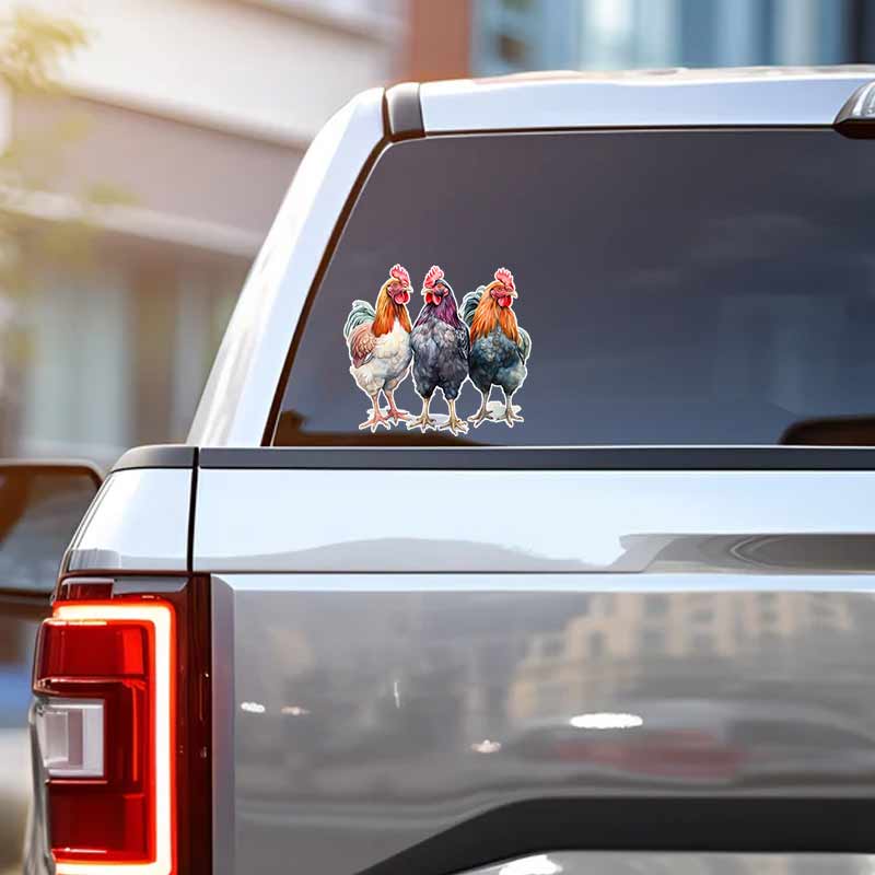 Farm Chickens Car Stickers Waterproof Vinyl Decals Auto Body Window Bumper Decor Motorcycle Helmet Stickers TM197
