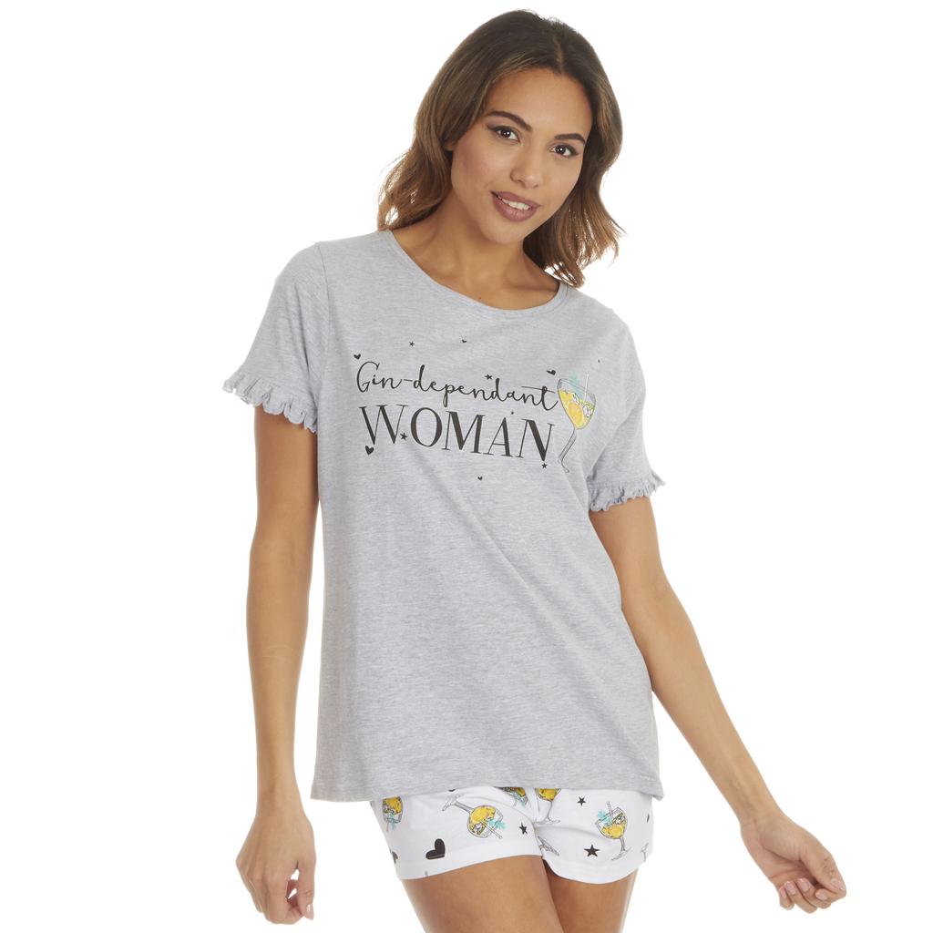 Slumber Party Womens/Ladies Gin-dependent Woman Short Pajamas