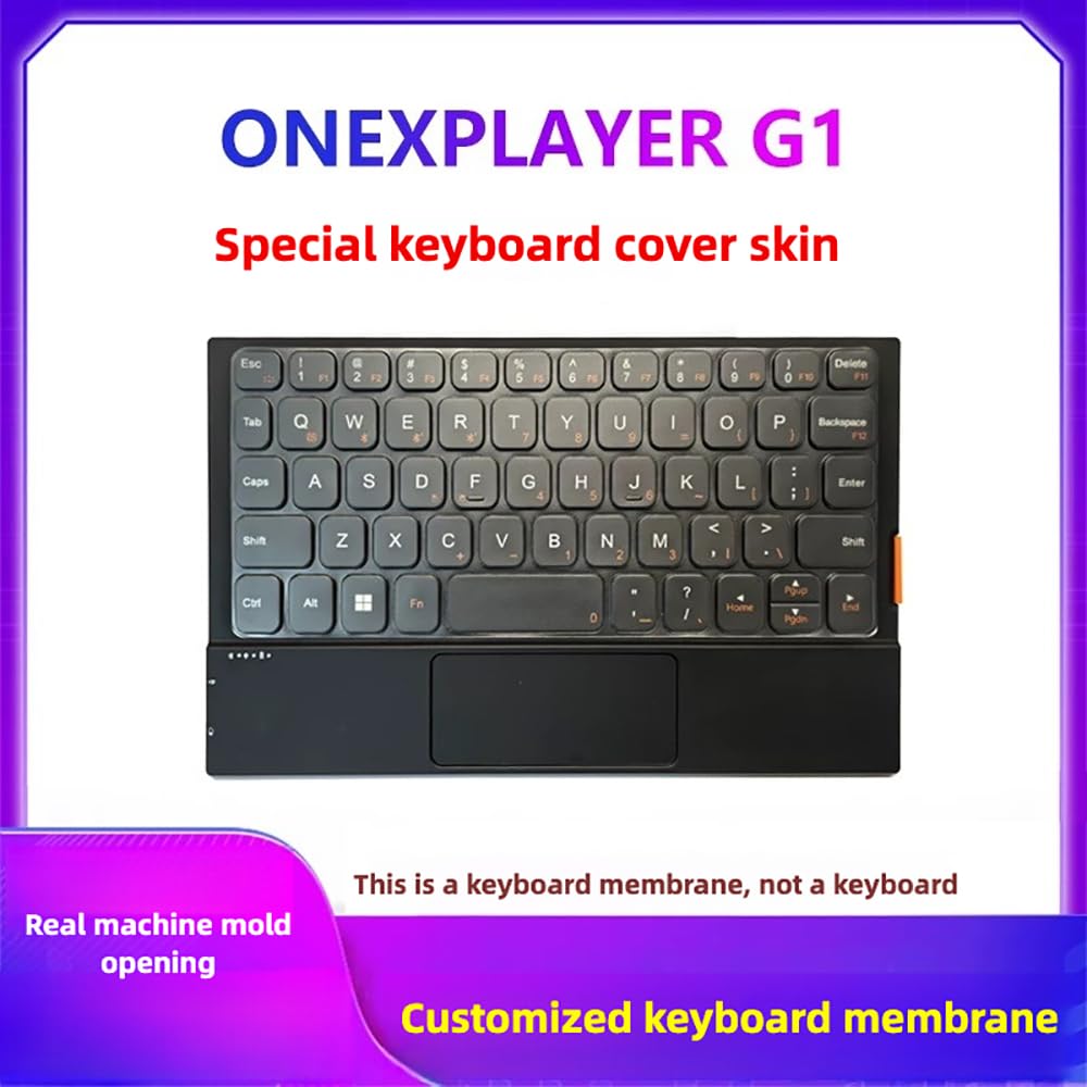 Walieoka Keyboard Protector Cover Skin for OneXPlayer G1 Silicone Waterproof and Dustproof Keyboard Protector Skin Ultra-thin