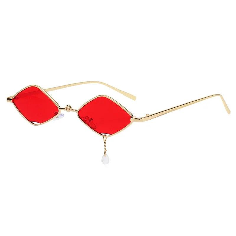 New Parallelogram Retro Full Metal Frame Sunglasses Punk Hip Hop Pendant Sun Glasses UV400 Fashion Shade