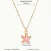 Süße Süße Mehrfarbige Seestern Stern Anhänger Halskette für Damen Bohemia Charm Mode Sommer Strand Halsband Schmuck Zubehör Geschenk