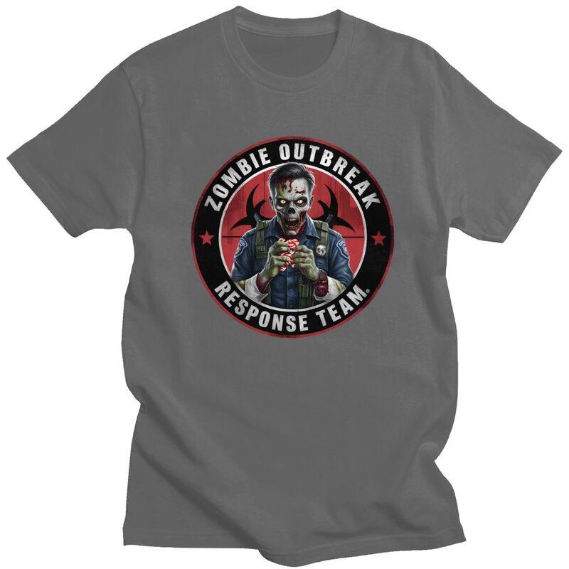 Custom Zombie Outbreak Response Team T Shirts for Men 100 Cotton Tees Tshirts ShortSleeve Tshirt Clothes