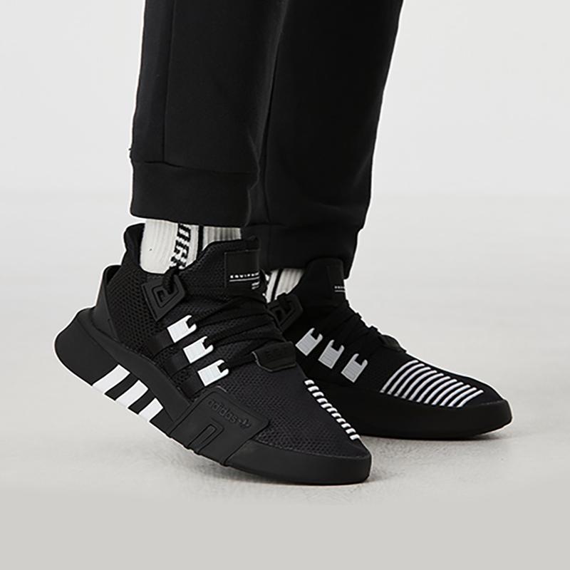 Adidas Originals Eqt Bask Adv Fabric Sports Versatile Breathable Non-Slip Low-Top Lifestyle Casual Shoes Unisex Sneaker Black White FZ0043