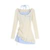 Pure Desire Two Dresses Women's Autumn Atmosphere Non-specification Neck Design Dress