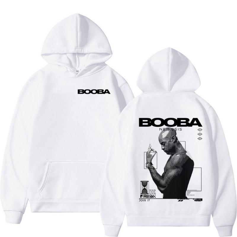France Rapper Booba Nero Nemesis Hoodies Men's Clothing Retro Fashion Hip Hop Long Sleeves Hooded Sweatshirts Oversized Pullover