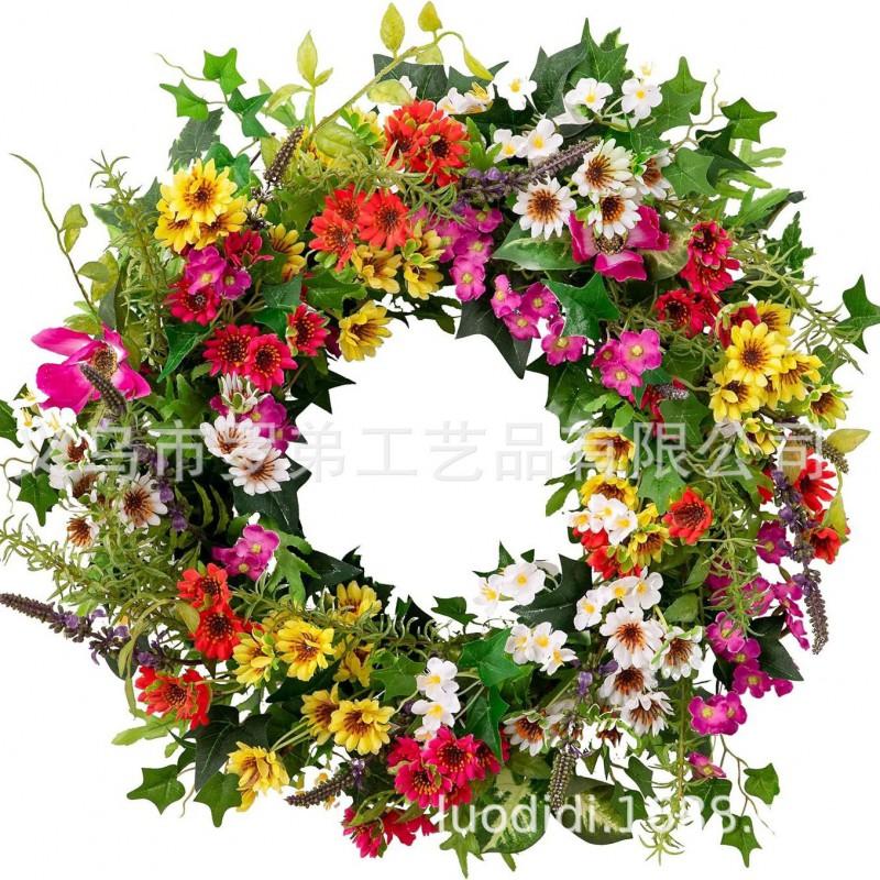 Artificial Flower Wreath Easter Valentines Day Hotel Restaurant Door Decorations