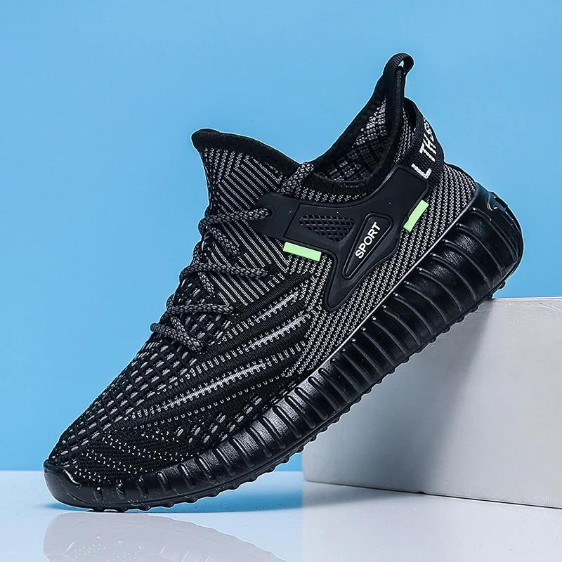 

Модная мужская летняя обувь 2025 Новые повседневные мужские дизайнерские сетчатые спортивные туфли на шнуровке Мужская спортивная обувь для улицы Теннисные кроссовки для улицы Бег 39 чёрный