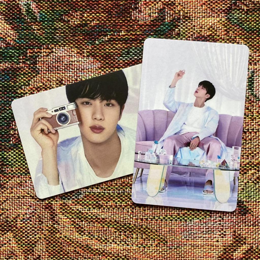 [USED] BTS Jin BE Unreleased Lucky Drop Trading Cards (2 pieces)