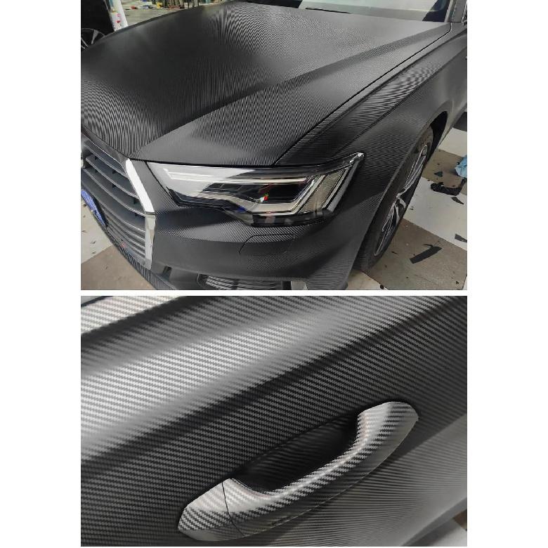 3D Carbon Fiber Car Adhesive Vinyl Wrap 150x300cm Roof Hood Cover Black Bumper Protective Car Film Covering for Auto Accessories