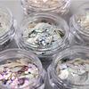 Unregelmäßige Nagel-Abalone-Muschelschalen-Scheiben Nagelglitzer-Flocken Nagelkunst-Muschelstück
