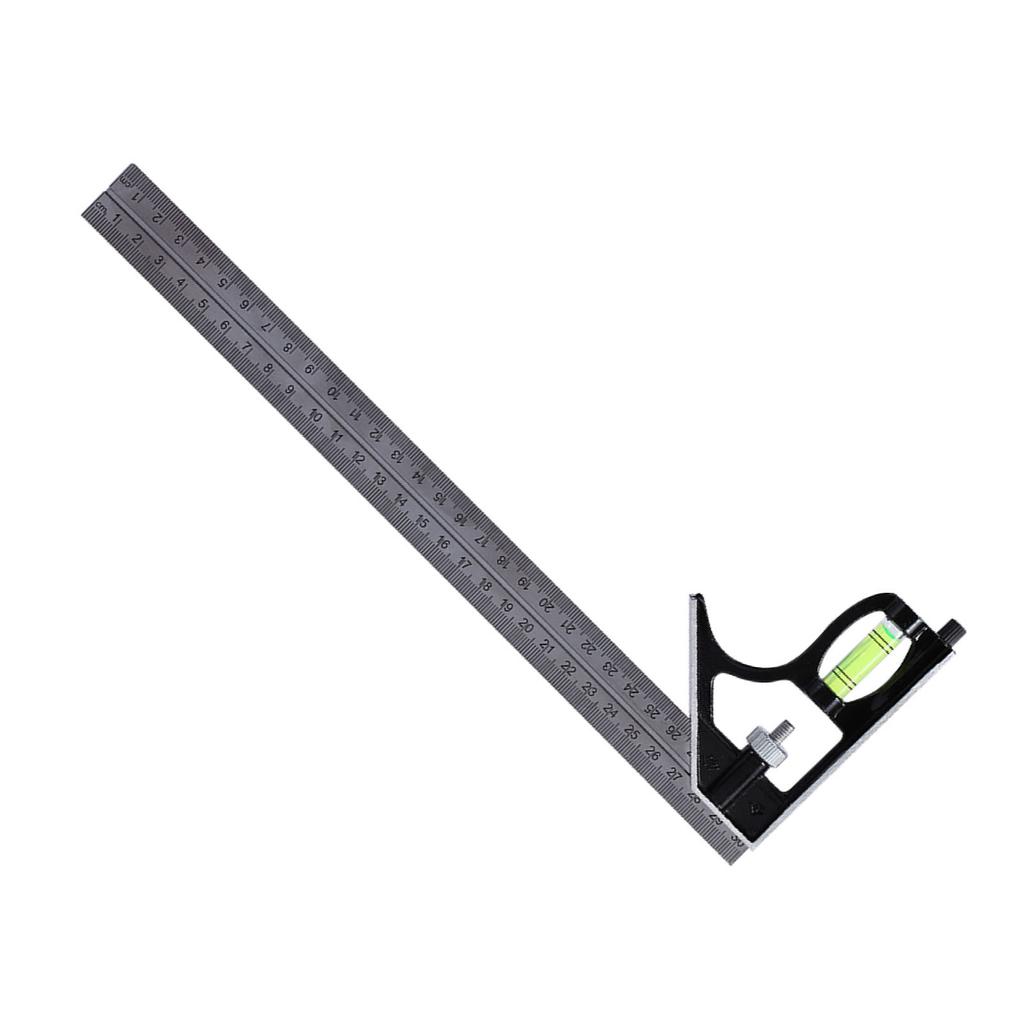 300mm Ruler Measuring Kit, Engineers Combination Set with Right Angle Ruler for Measuring, Marking, Layout