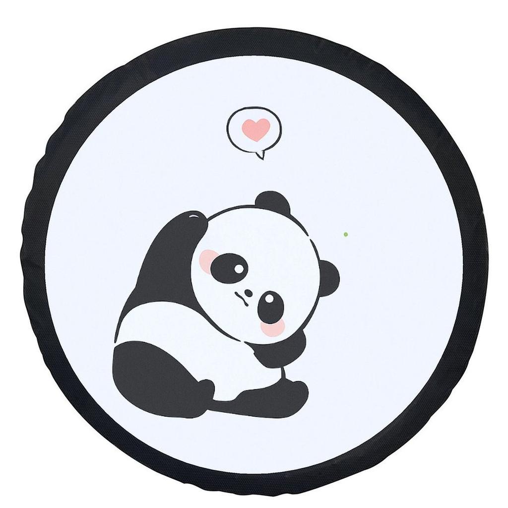 Panda Love Tire Cover Waterproof Polyester Wheel Protection Cover for Universal Cars