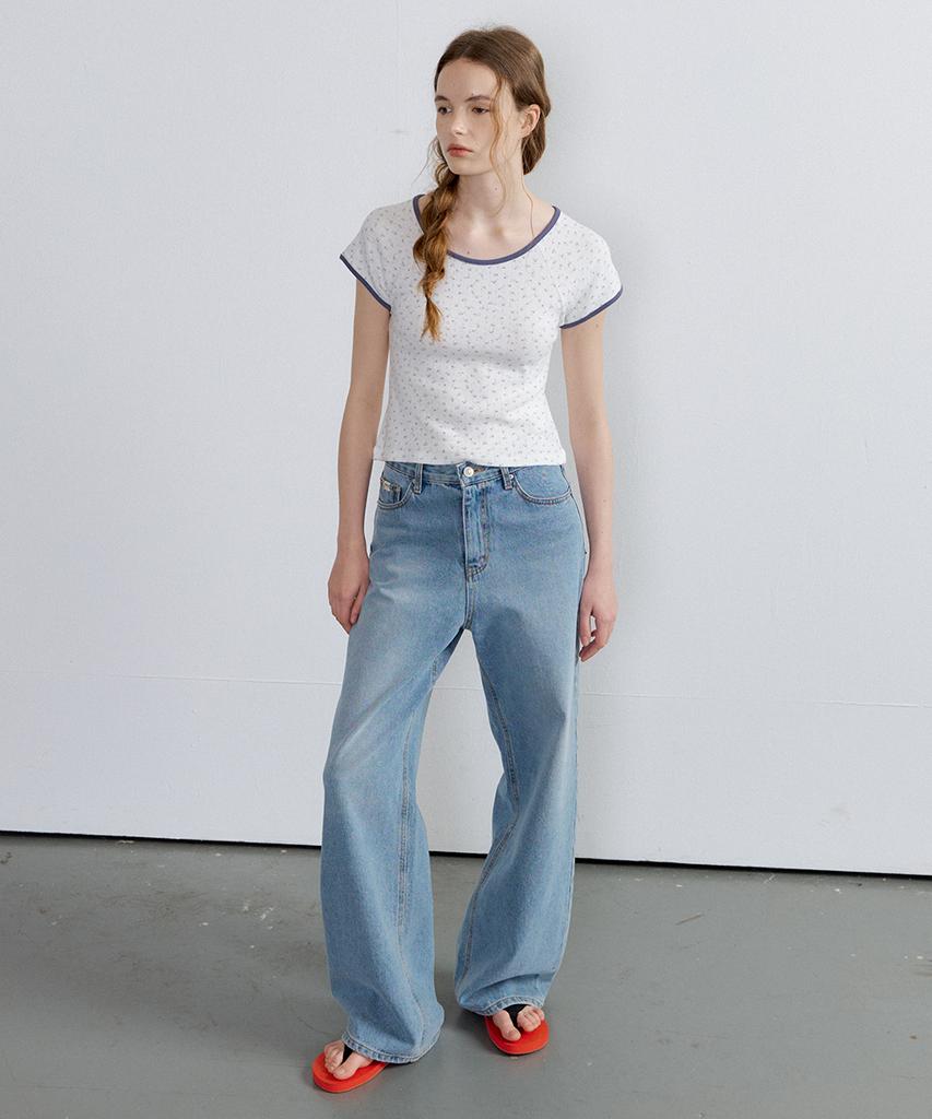 Peulibeo07 Flower Crop T-Shirt [Frsu01Ts01]_Ivory