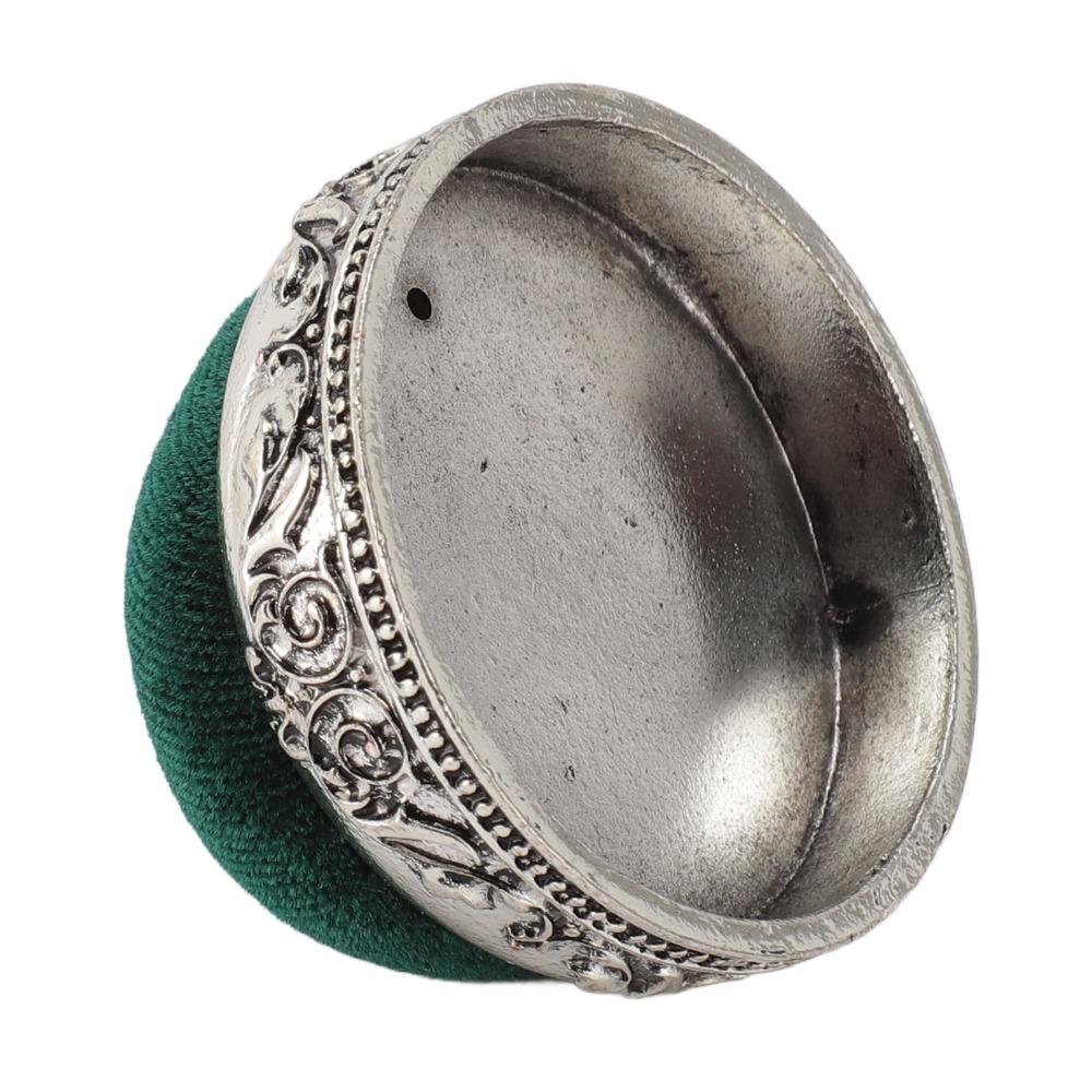 Half Ball Shape Retro Needle Cushion Soft Elastic Design Metal Base Pin Cushion  For Sewing