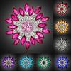 Gioielli con strass di cristallo con spilla a forma di fiore da donna per il regalo della festa nuziale