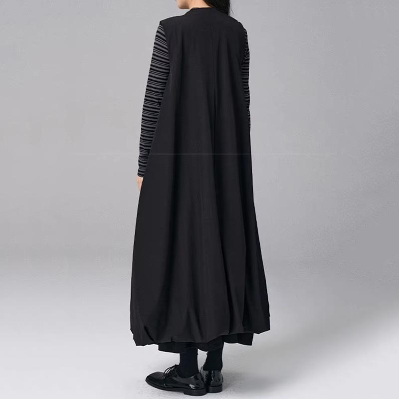 XITAO V-neck Single Breasted Dress  HQQ2450