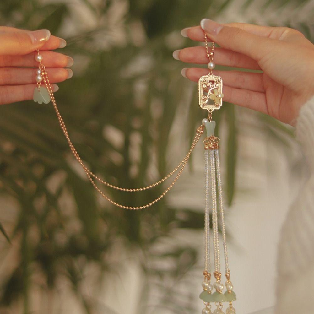 Long Hanging Tassel Chinese Style Brooch Fashion Jewelry Cheongsam Accessories  Outdoor