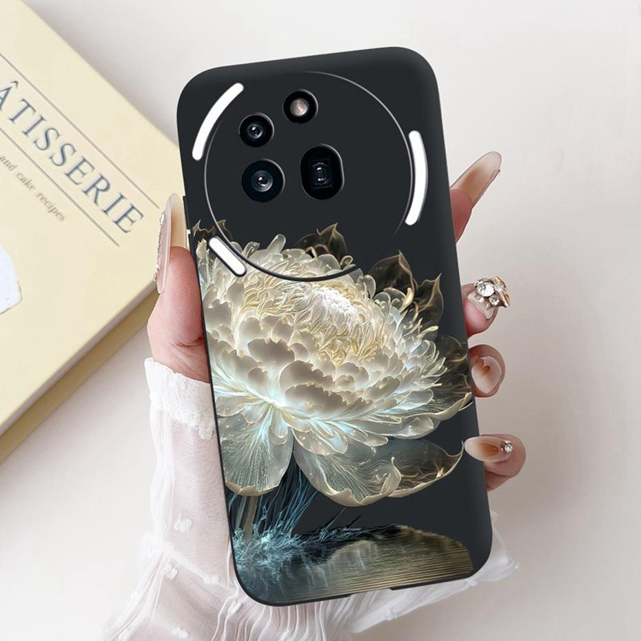 Beautiful Floral Painting Phone Case For Nothing Phone (3a) Pro Black Silicone Soft Cover For Nothing Phone3a 3a Pro Bumpers
