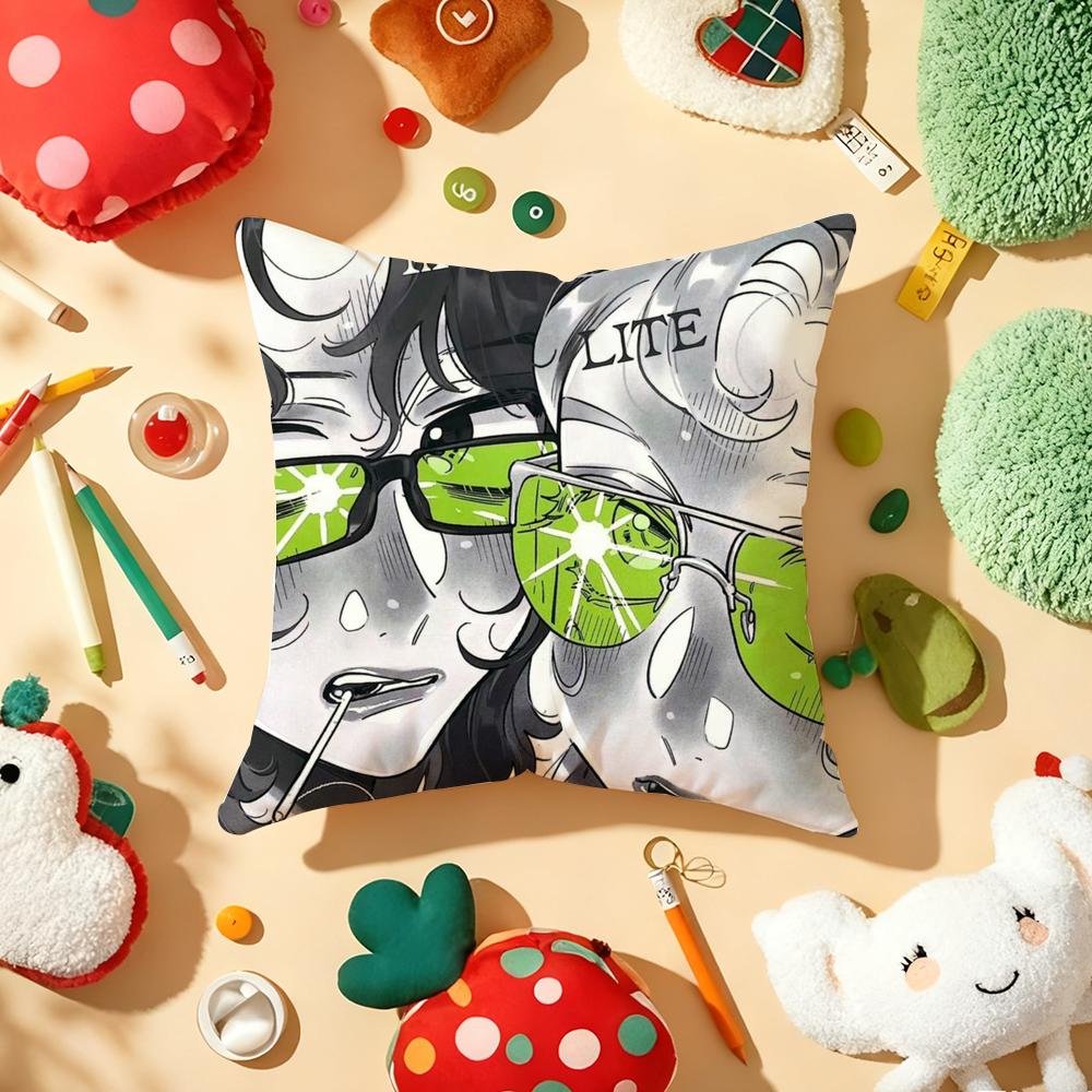 Cushion Cover Plush Fabric Soft Double-Sided Printed Sofa Warm Winter Home Gift Pillow Aya O-Oosawa Koga M-Mitsuki Stickers