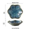 Nordic Ceramic Lotus Flower Jewelry & Snack Tray - Blue/Pink Storage Dish