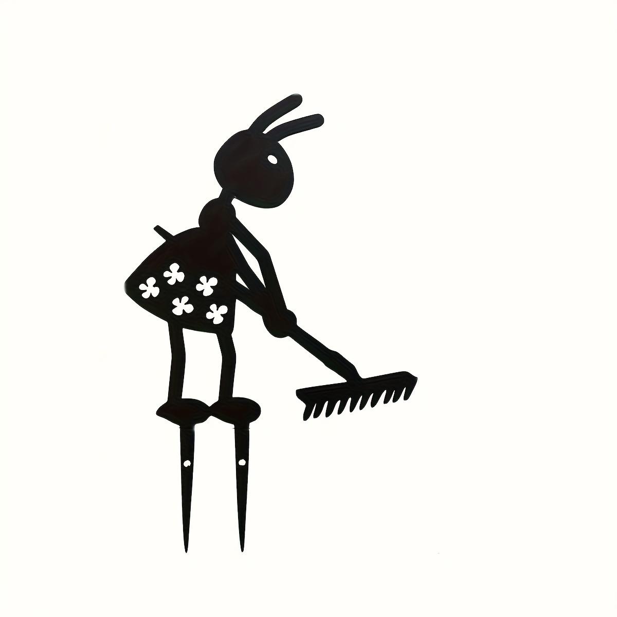 

Вулична садова вилка «Мураха 2D», прикраса газону на тему тварин, виготовлена ​​з заліза Ant holding a rake