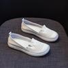 2025 Women's Summer Breathable Soft Sole Genuine Leather Cutout Loafers, Flat Shoes for Pregnancy, Plus Size Available