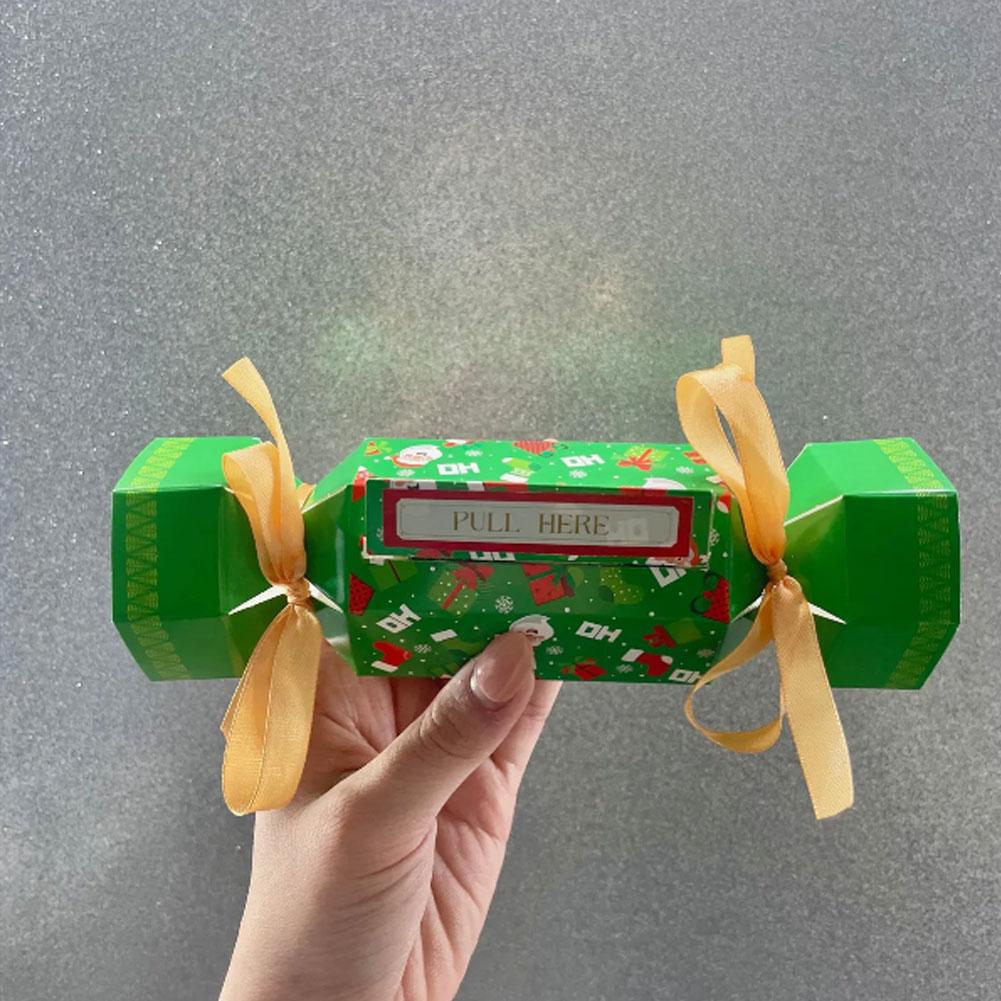 Christmas Surprise Money Holder Pull Pouch 1/4PCS Cash Candy DIY Box Gift Bag Out Card Decorati O1N4