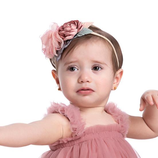 Baby Headband Flower Shape Soft Comfortable Rose Creative Baby Imitation Flower Headband for Infant