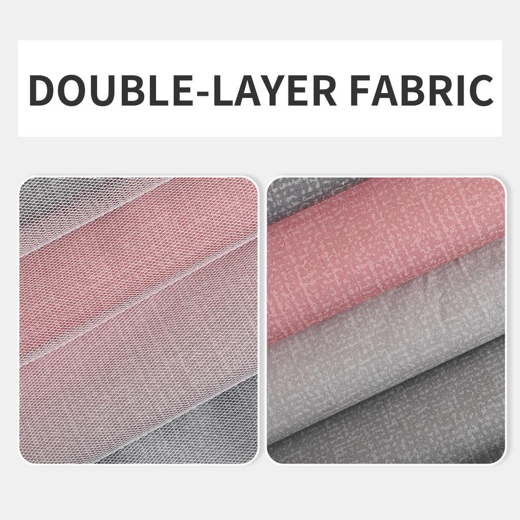2025Gradient Striped Curtains Double Layer Curtains Blackout Sheer Curtains Perforated Curtains