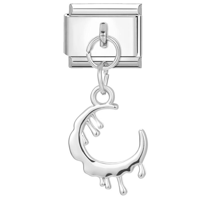 Boho Elephant Devil Eyes Moon Bow Knot Butterfly Italian Charm Link Stainless Steel Fit 9mm Italian Chain Bracelet DIY Gift