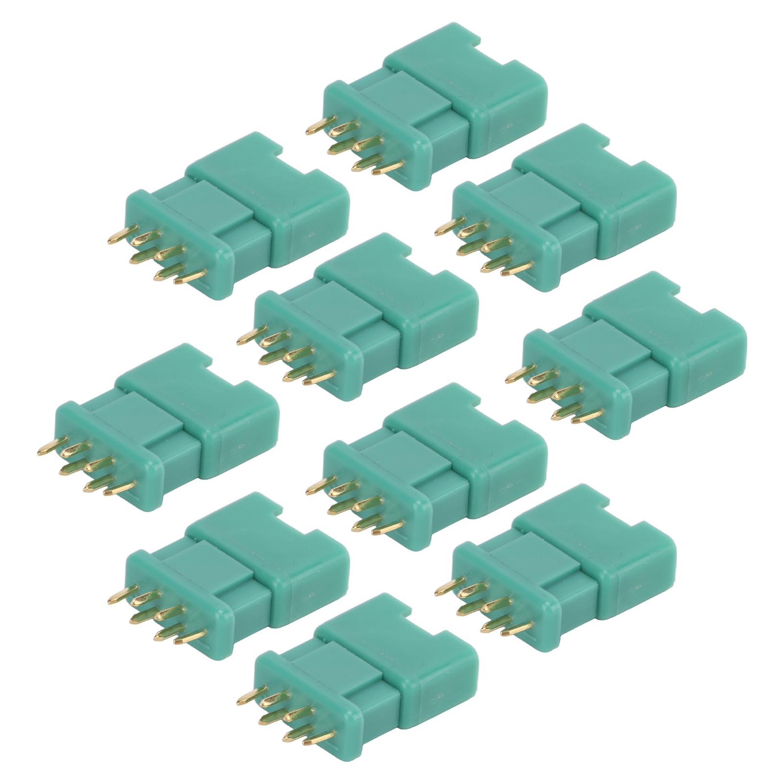 

10Pcs 13.030 10Pcs 13.031 MPX Green Hexagonal Plug Copper Gold Plated Nylon Injection Molding Model