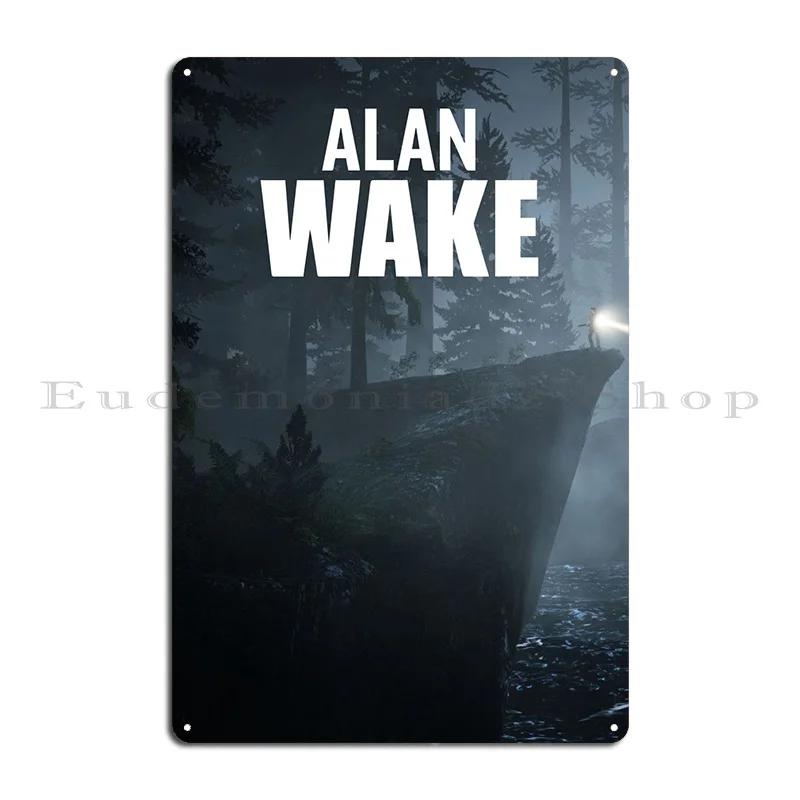003 Alan Wake 2 90-tals Skräckspel Skriv inte Alan Wake på The Taken Metallplakett Biografplaketter Design Grotta Plåtskylt Poster