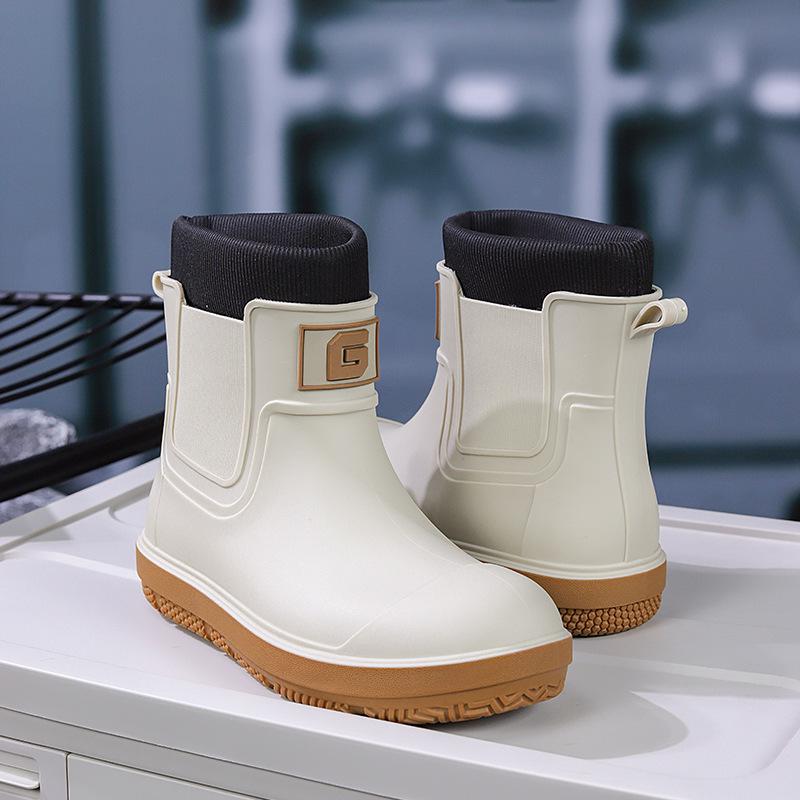 Europäischer & Amerikanischer Stil Unisex Wasserdichte High-Top Regenstiefel - Umweltfreundliche Outdoor Gummischuhe