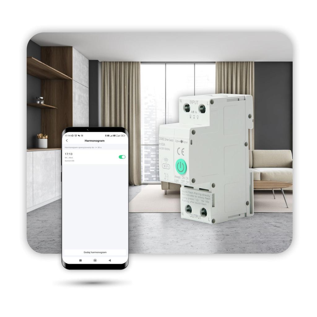 Zigbee Tuya 1-63A Energy Measurement Fuse